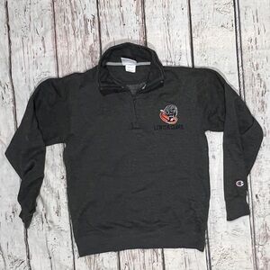 Lewis & Clark Oregon Champion Dark Gray Pullover 1/4 Zip Up Sweatshirt